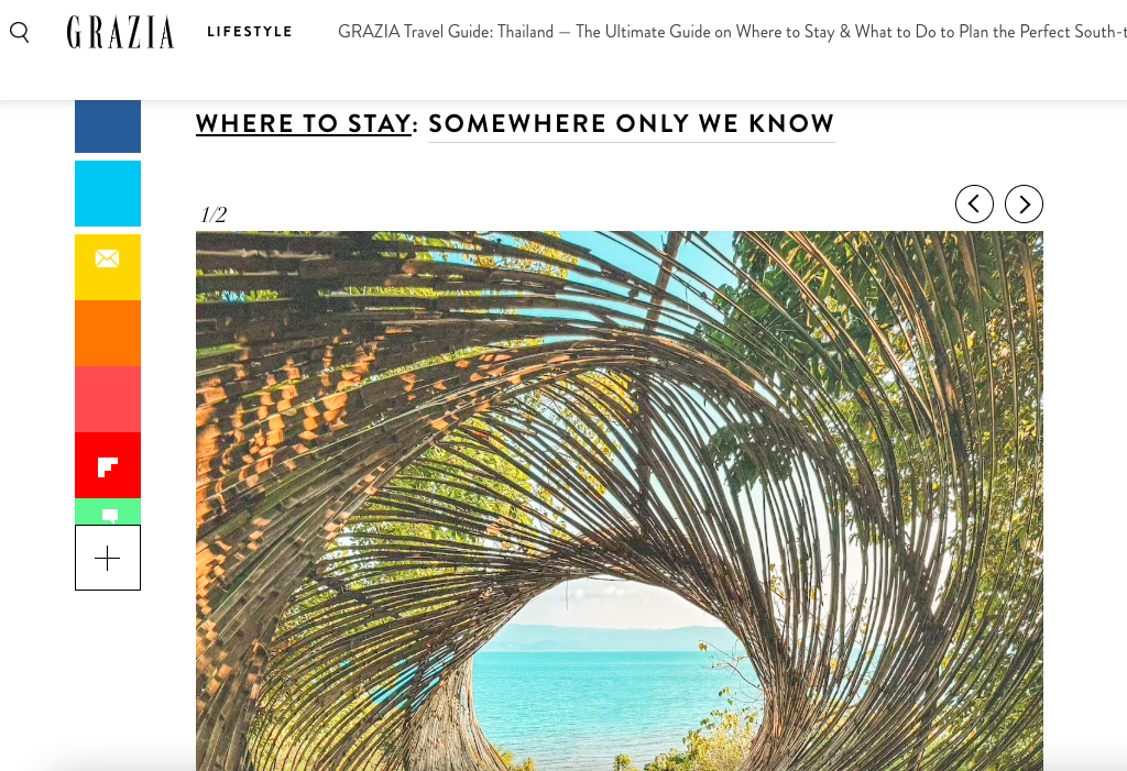 Grazia Magazine USA - Article SOWK Resort Somewhere Only We Know 2025